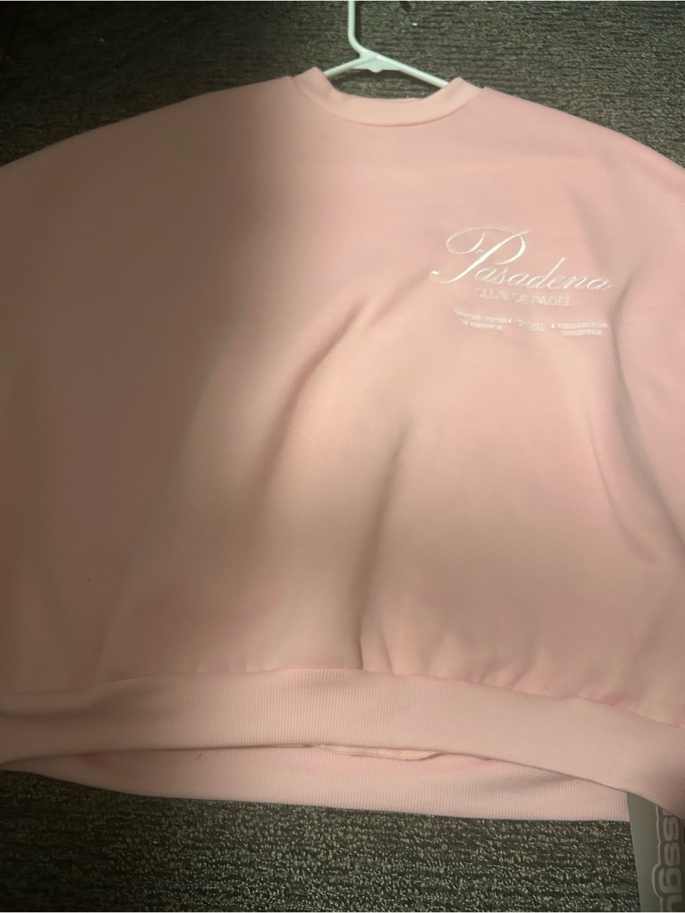 Missguided Light Pink Pasadena Script Crewneck Sweatshirt
